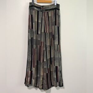 Ezekiel Women’s Wide-Leg Pants XXL Geometric Print High-Waist Flowy Trousers